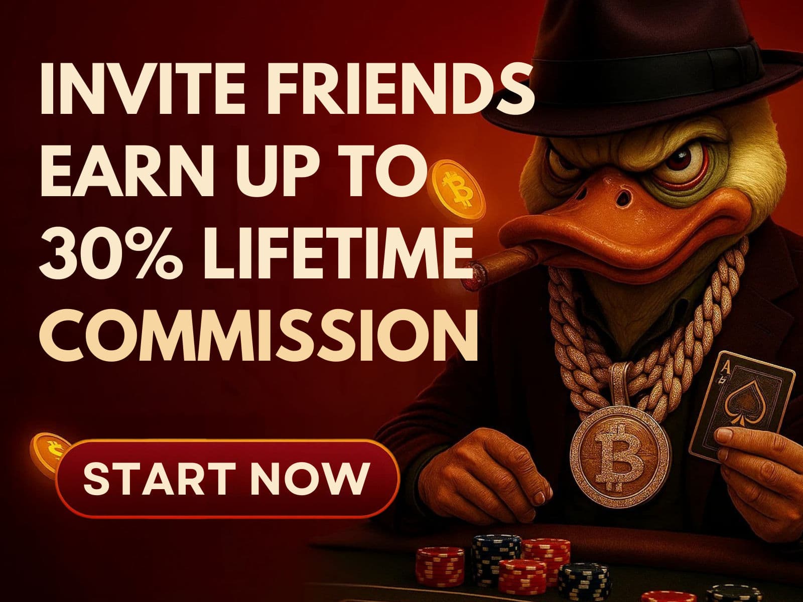 Invite friends, earn up to 30% lifetime comission