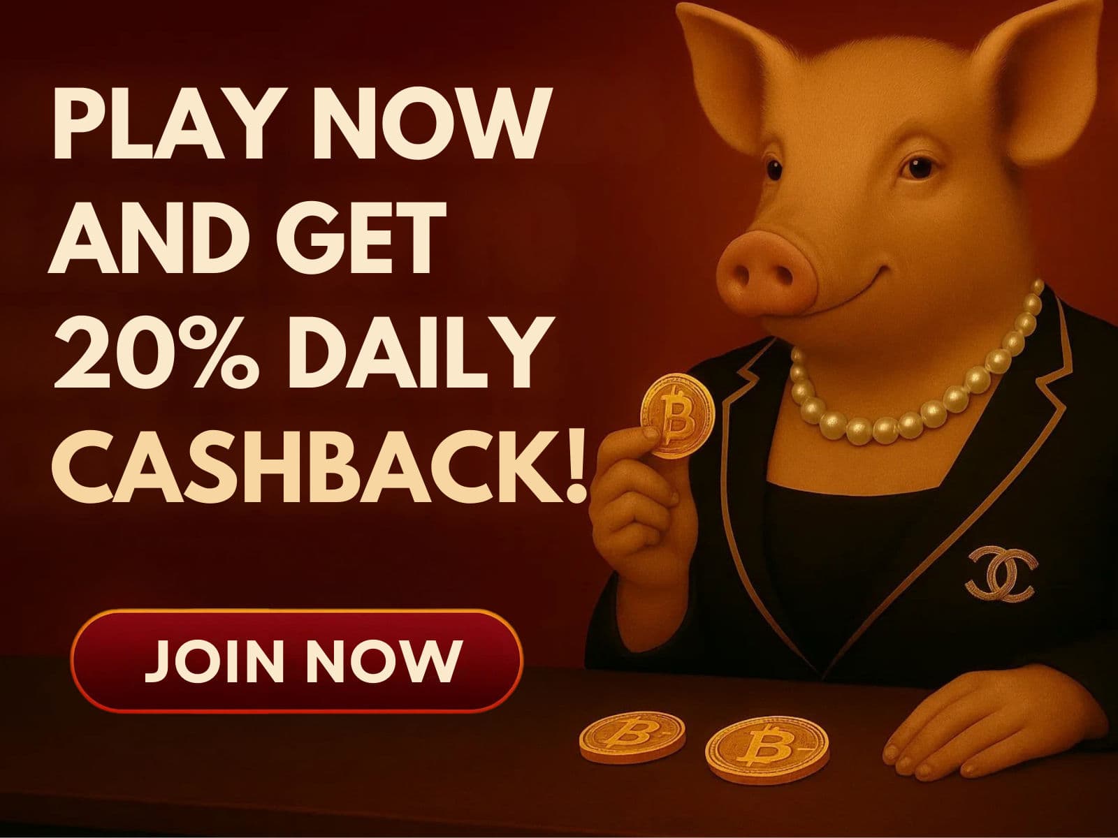 play now and get 20% daily cashback